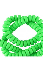 Polymer beads rondelle 7mm - Neon green